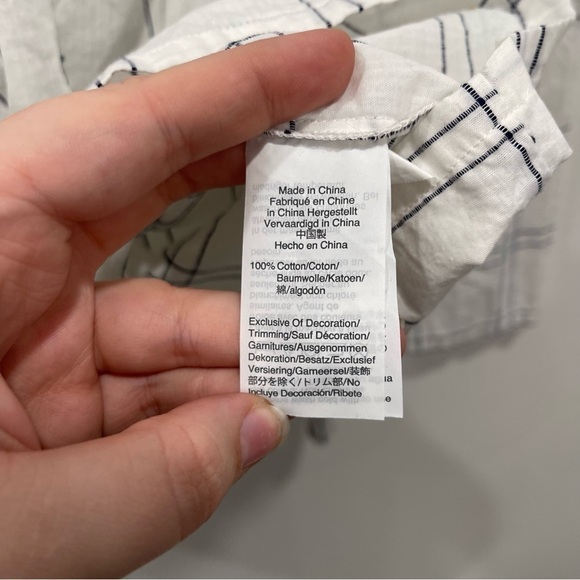 Madewell Embroidered Windowpane Square Neck Button Down Top Size X-Small - Picture 14 of 14